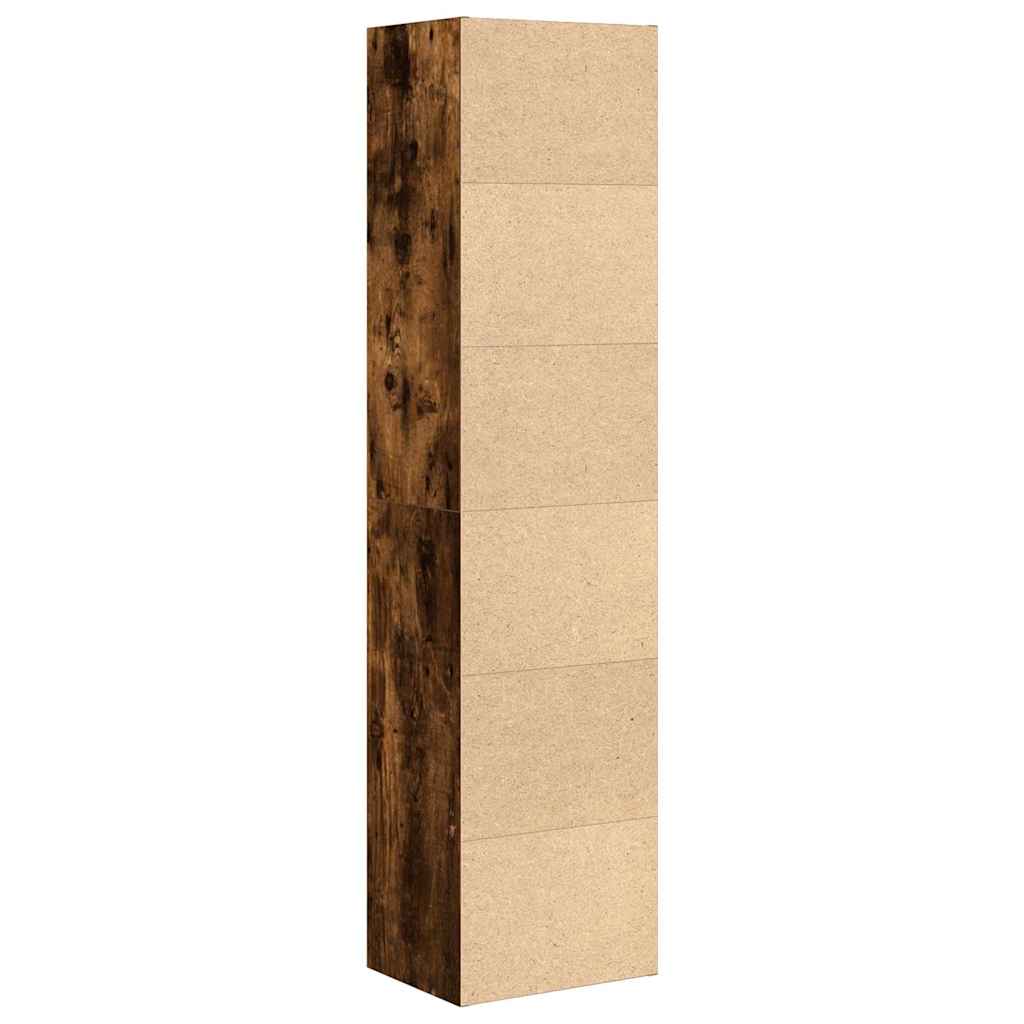 vidaXL Estantería madera de ingeniería roble ahumado 31x24x127 cm