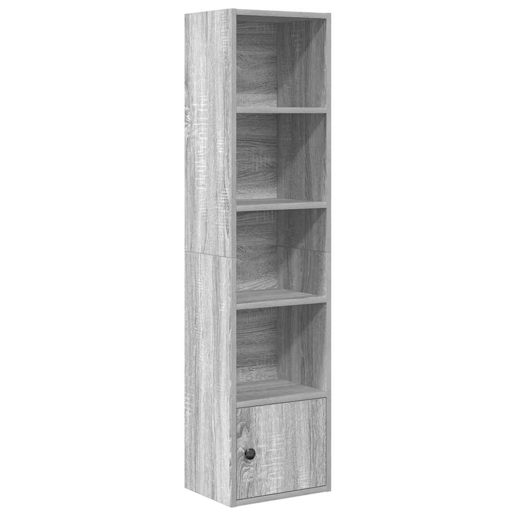 vidaXL Estantería madera de ingeniería gris sonoma 31x24x127 cm