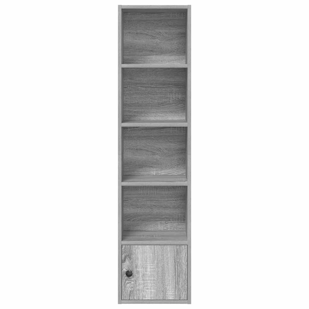 vidaXL Estantería madera de ingeniería gris sonoma 31x24x127 cm