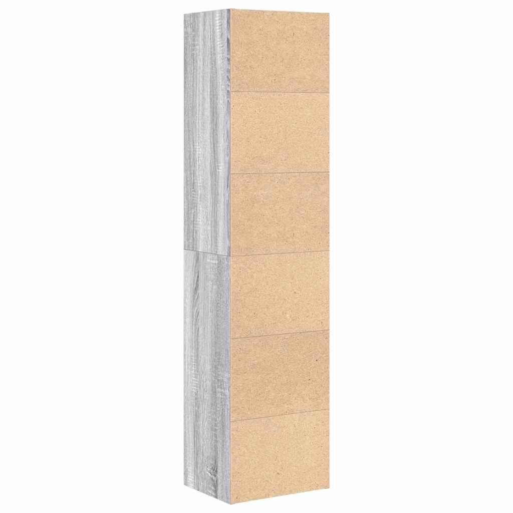 vidaXL Estantería madera de ingeniería gris sonoma 31x24x127 cm