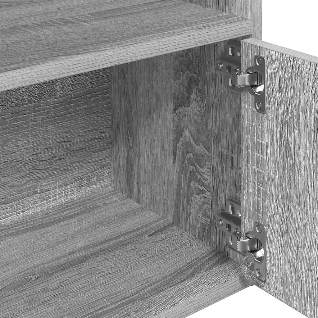 vidaXL Estantería madera de ingeniería gris sonoma 31x24x127 cm