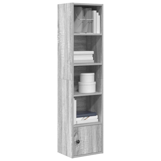 vidaXL Estantería madera de ingeniería gris sonoma 31x24x127 cm