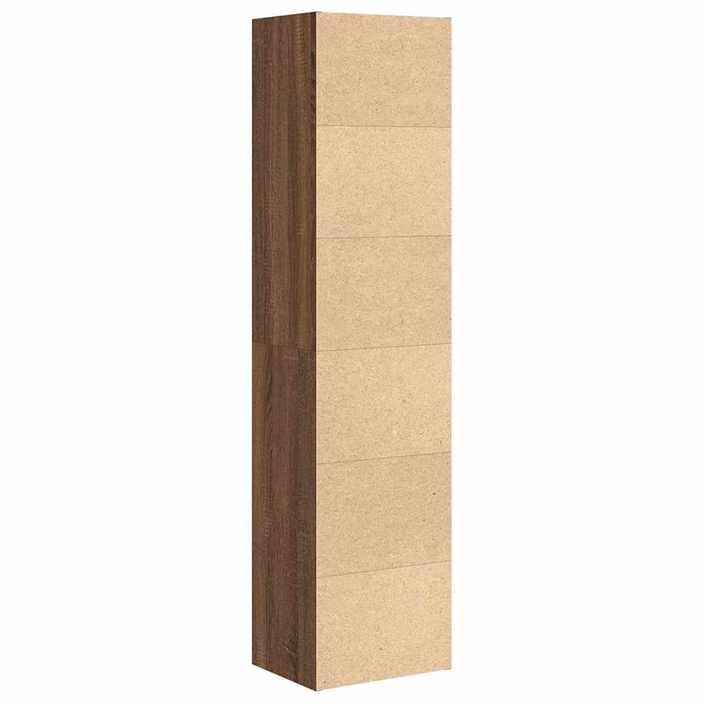 vidaXL Estantería madera de ingeniería marrón roble 31x24x127 cm