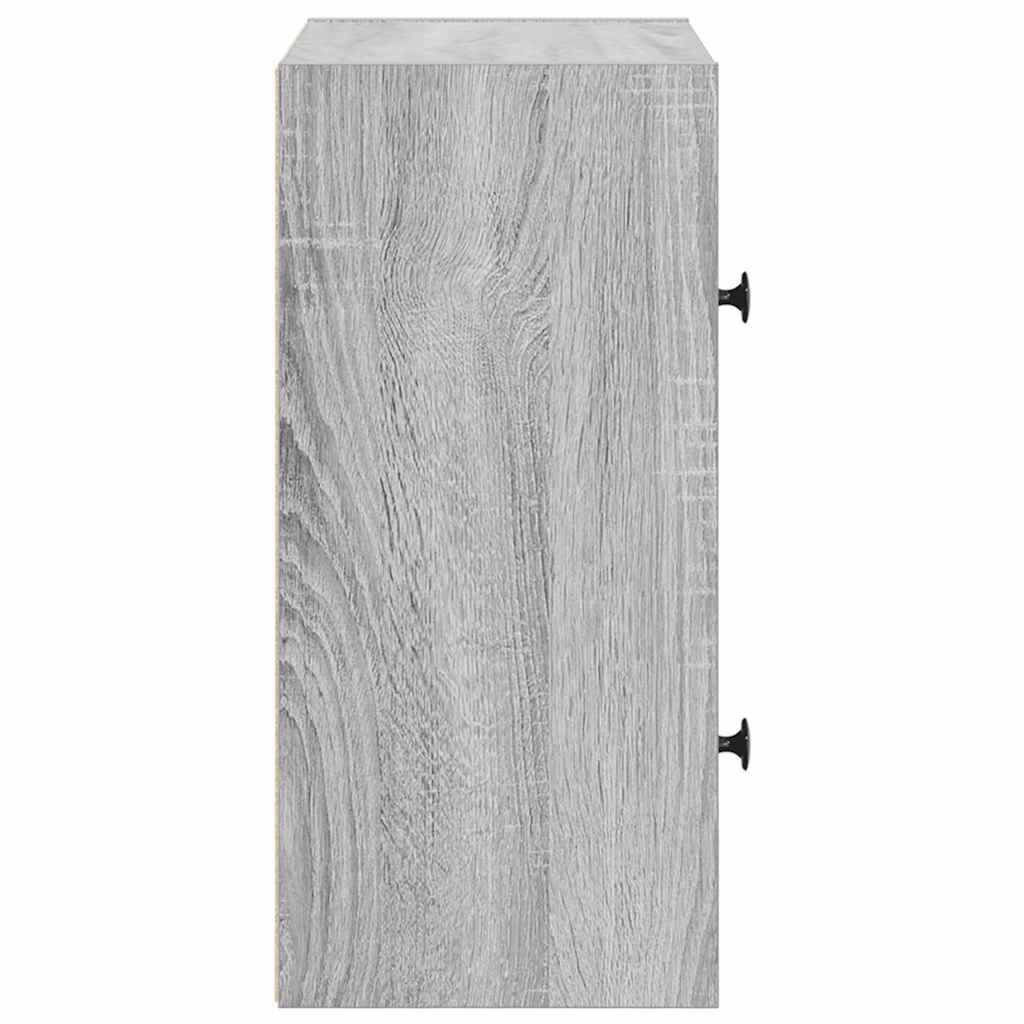 vidaXL Estantería de madera de ingeniería gris sonoma 40x24x52 cm