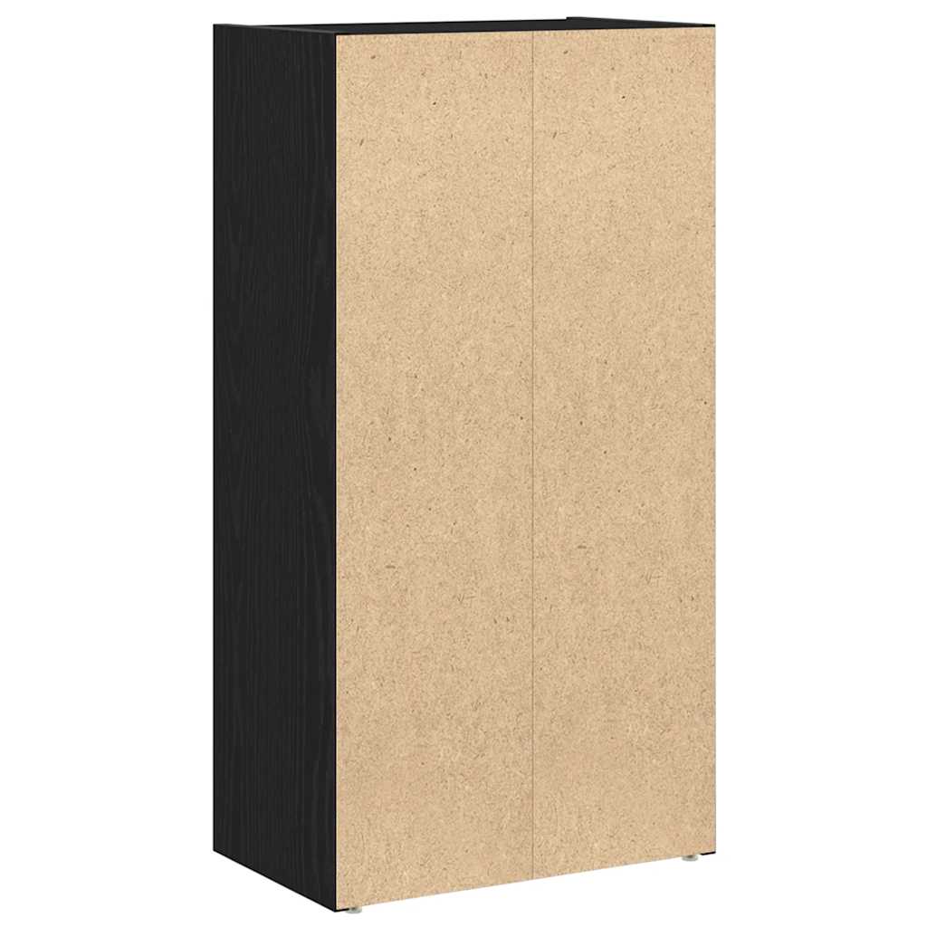 vidaXL Librería de madera contrachapada roble negro 40x24x77 cm