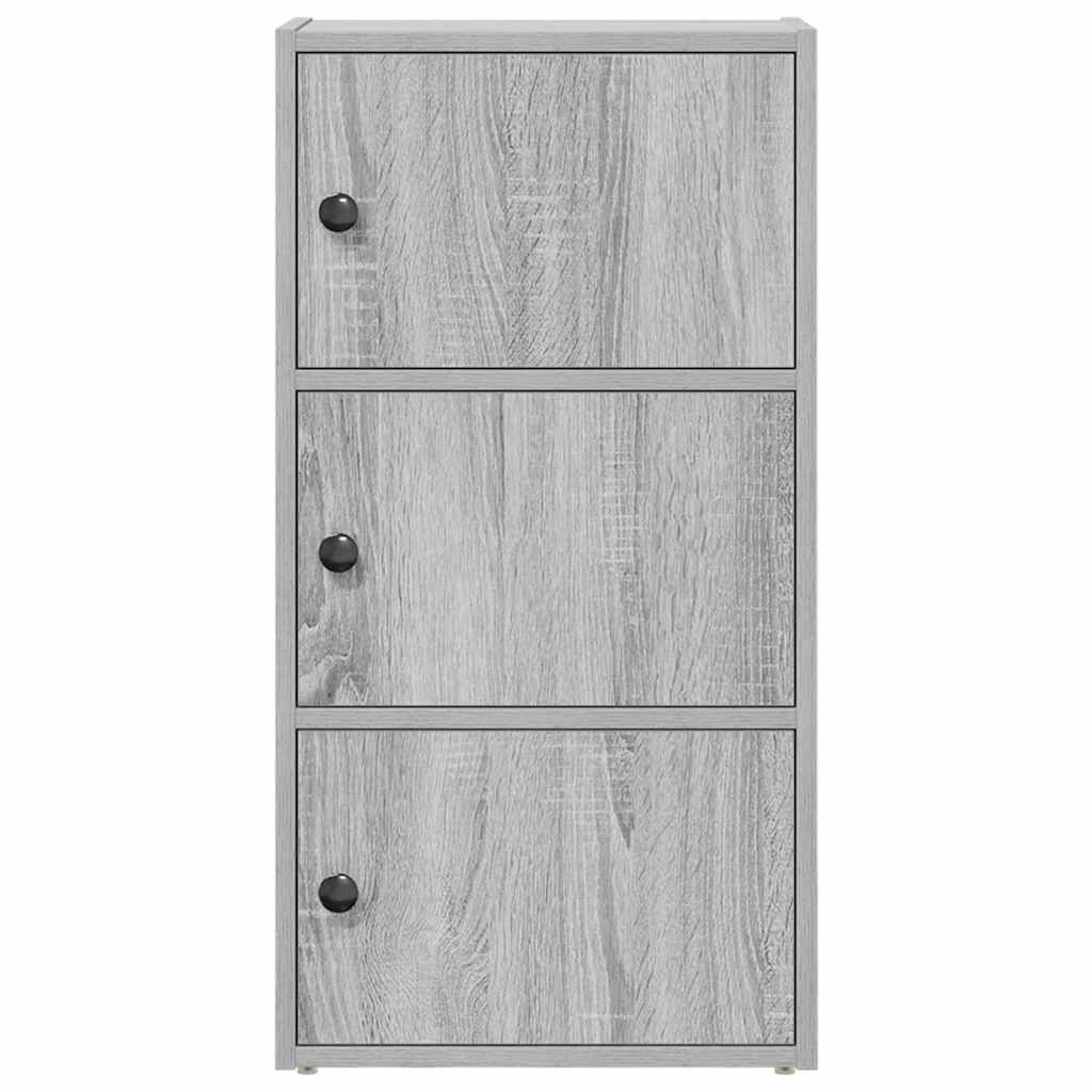 vidaXL Estantería madera de ingeniería gris sonoma 40x24x77 cm