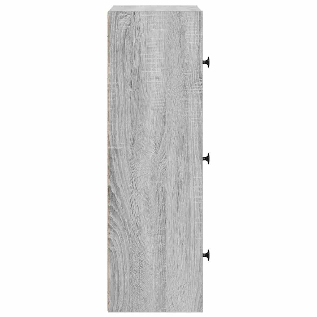 vidaXL Estantería madera de ingeniería gris sonoma 40x24x77 cm