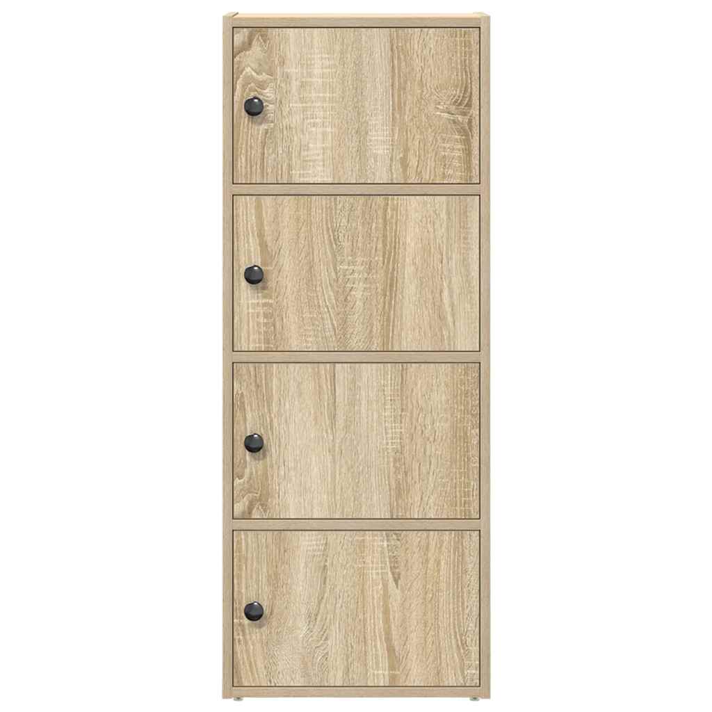 vidaXL Estantería de madera de ingeniería gris hormigón 40x24x102 cm