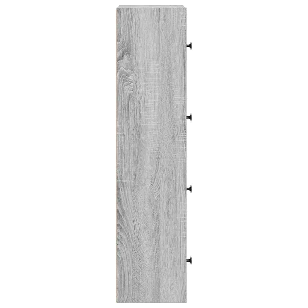 vidaXL Estantería madera de ingeniería gris sonoma 40x24x102 cm