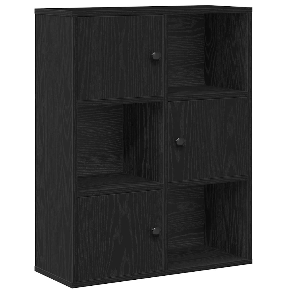 vidaXL Librería de madera contrachapada roble negro 60x24x76,5 cm