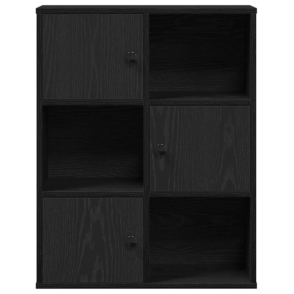 vidaXL Librería de madera contrachapada roble negro 60x24x76,5 cm