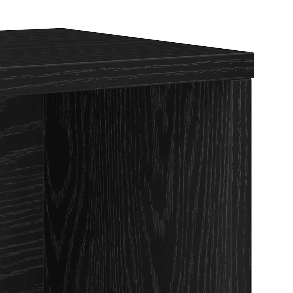 vidaXL Librería de madera contrachapada roble negro 60x24x76,5 cm