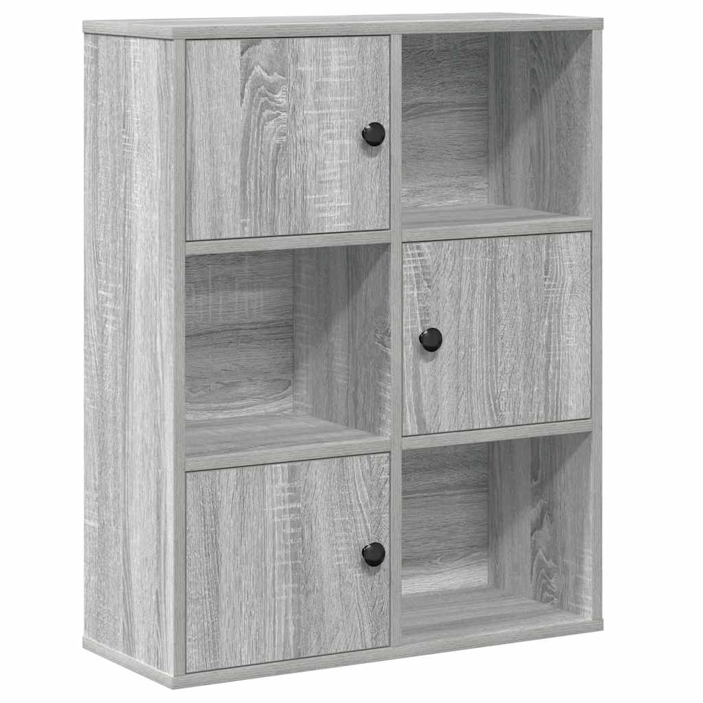 vidaXL Estantería madera de ingeniería gris sonoma 60x24x76,5 cm