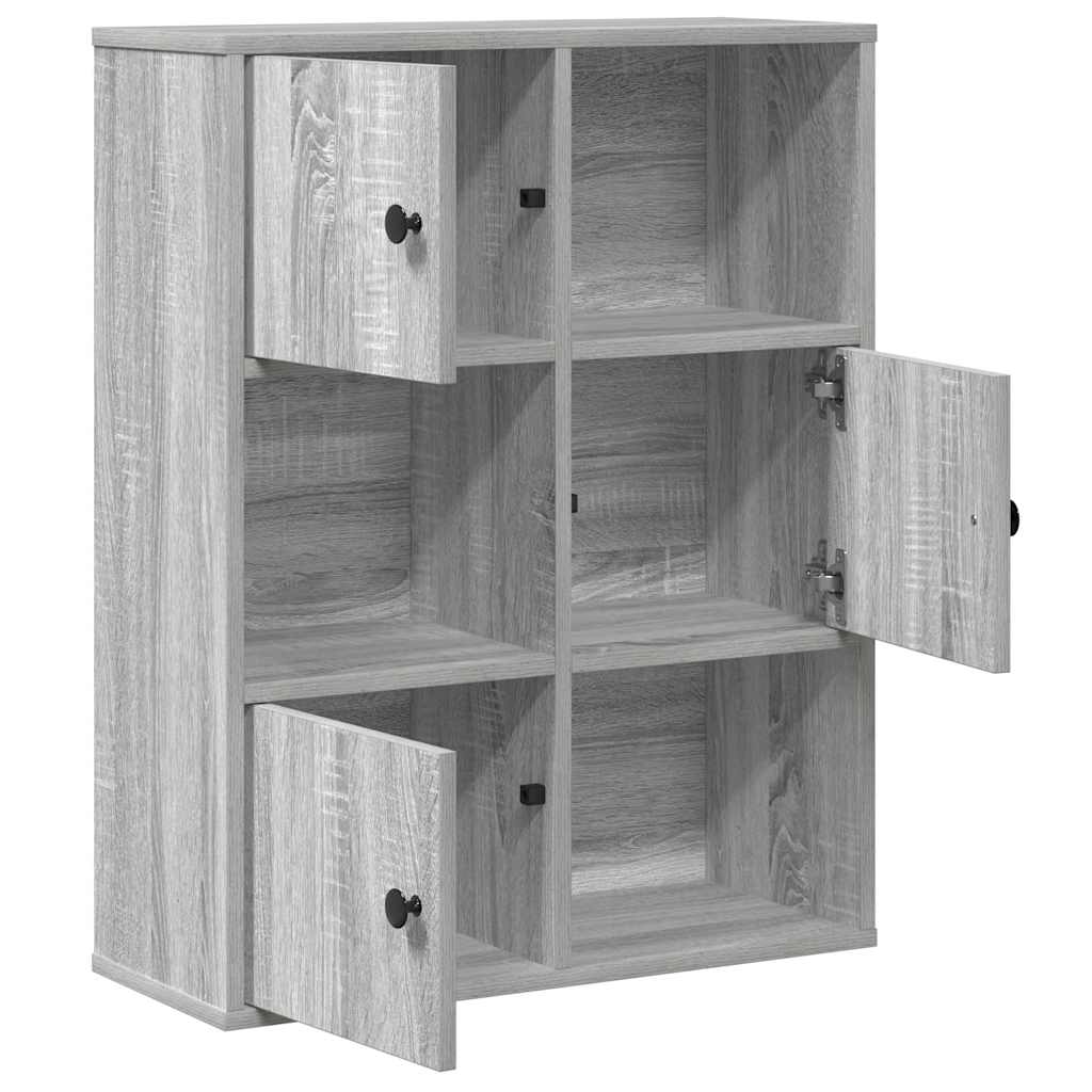 vidaXL Estantería madera de ingeniería gris sonoma 60x24x76,5 cm