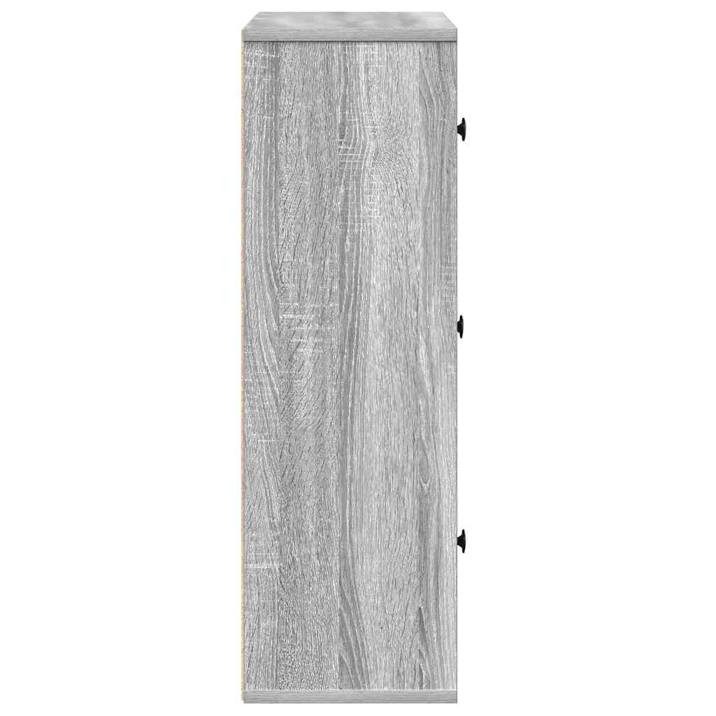 vidaXL Estantería madera de ingeniería gris sonoma 60x24x76,5 cm