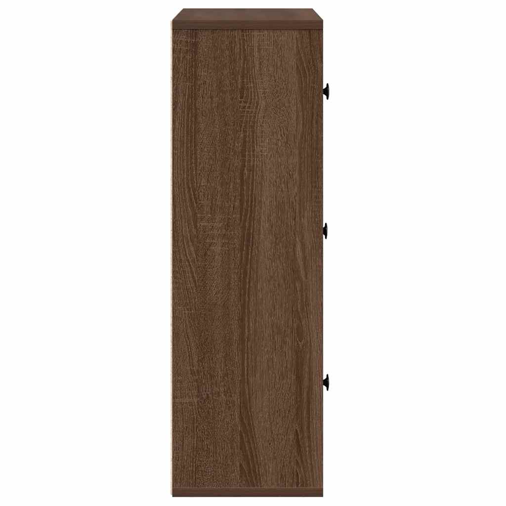 vidaXL Estantería madera de ingeniería marrón roble 60x24x76,5 cm