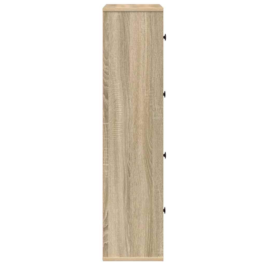 vidaXL Estantería de madera de ingeniería roble sonoma 60x24x101,5 cm