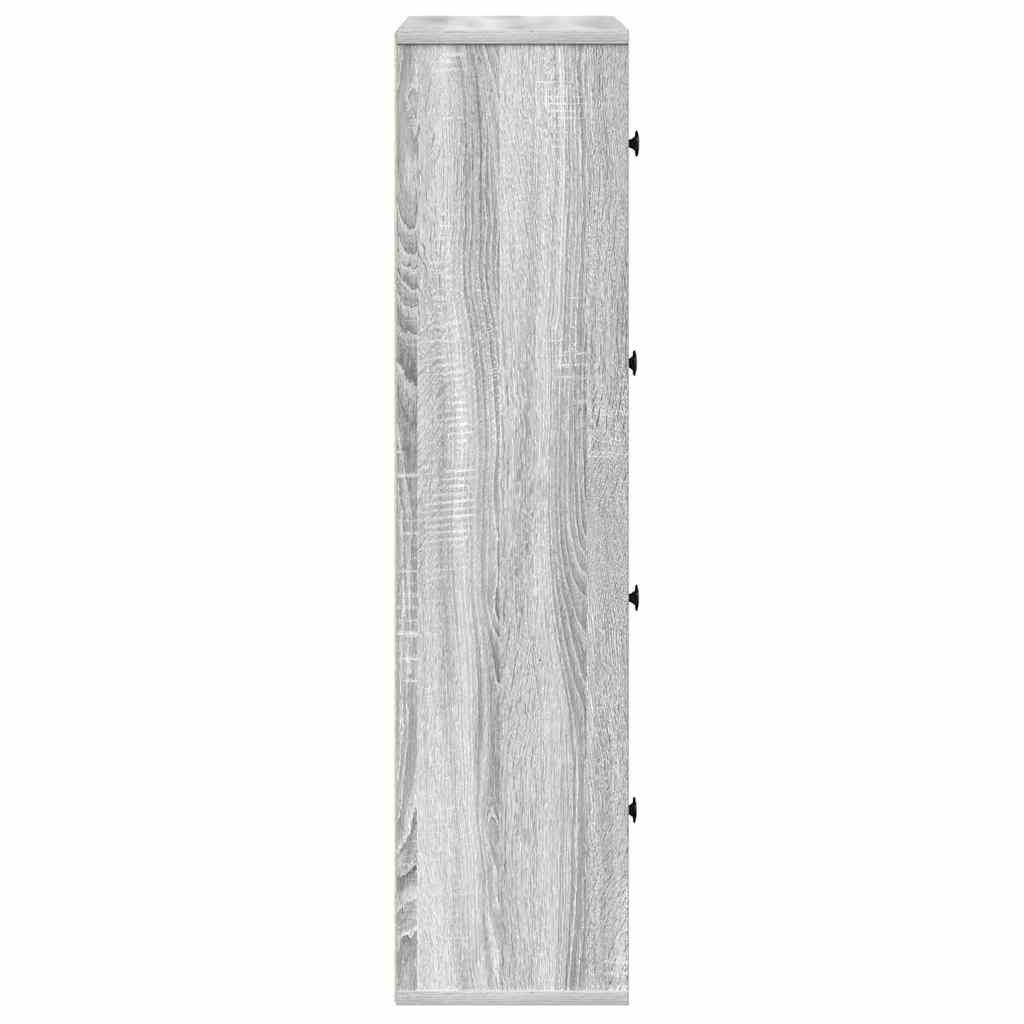 vidaXL Estantería madera de ingeniería gris sonoma 60x24x101,5 cm