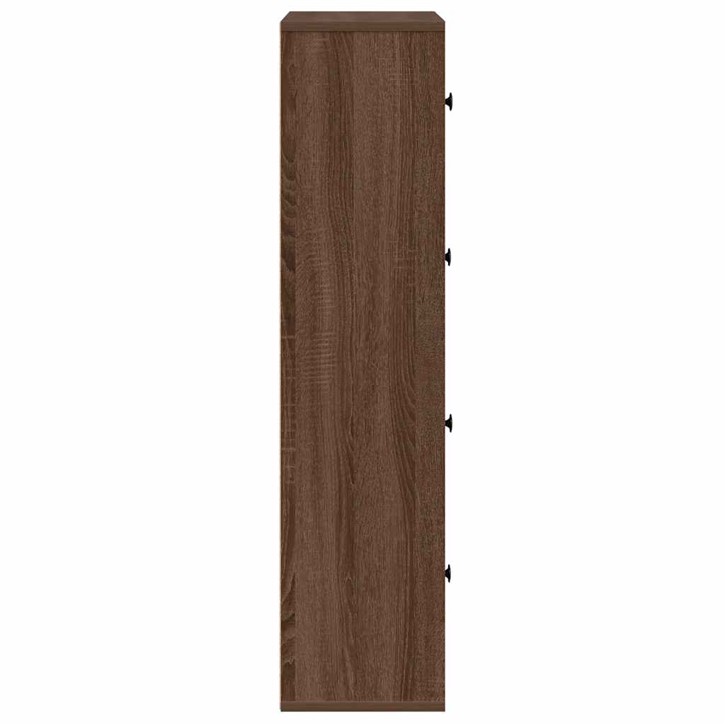 vidaXL Estantería de madera de ingeniería marrón roble 60x24x101,5 cm