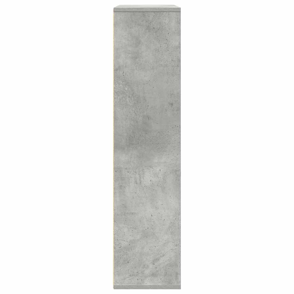 vidaXL Estantería de madera de ingeniería gris hormigón 89x24x101,5 cm