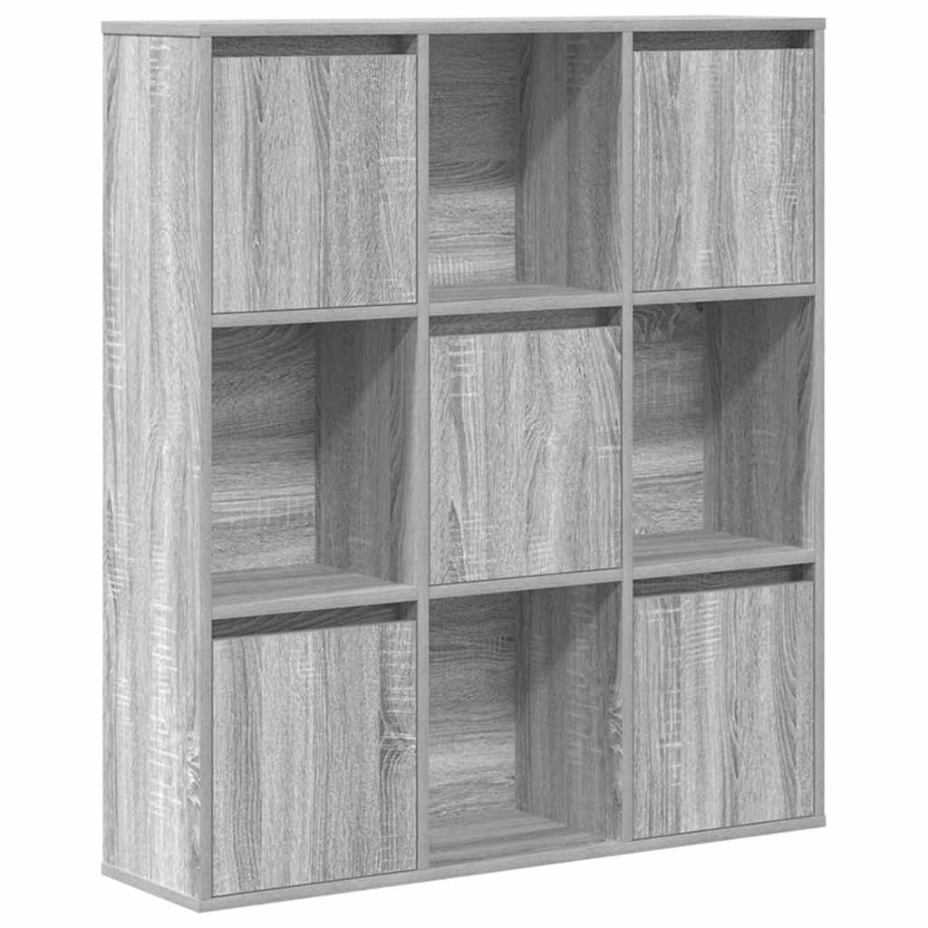 vidaXL Estantería de madera de ingeniería gris sonoma 89x24x101,5 cm