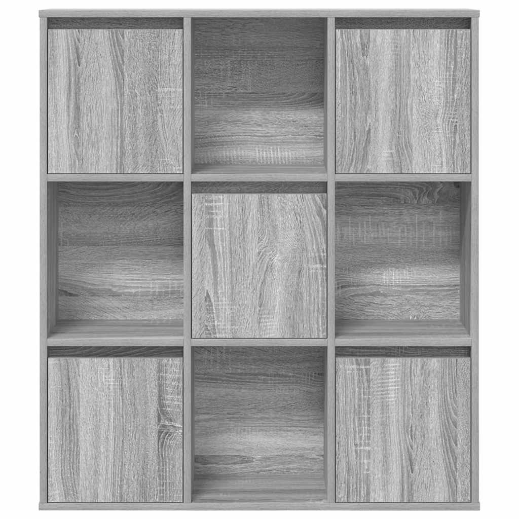 vidaXL Estantería de madera de ingeniería gris sonoma 89x24x101,5 cm