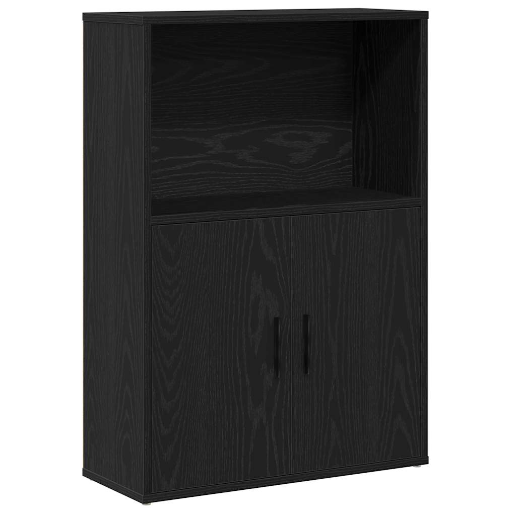 vidaXL Librería de madera contrachapada roble negro 60x24x85 cm