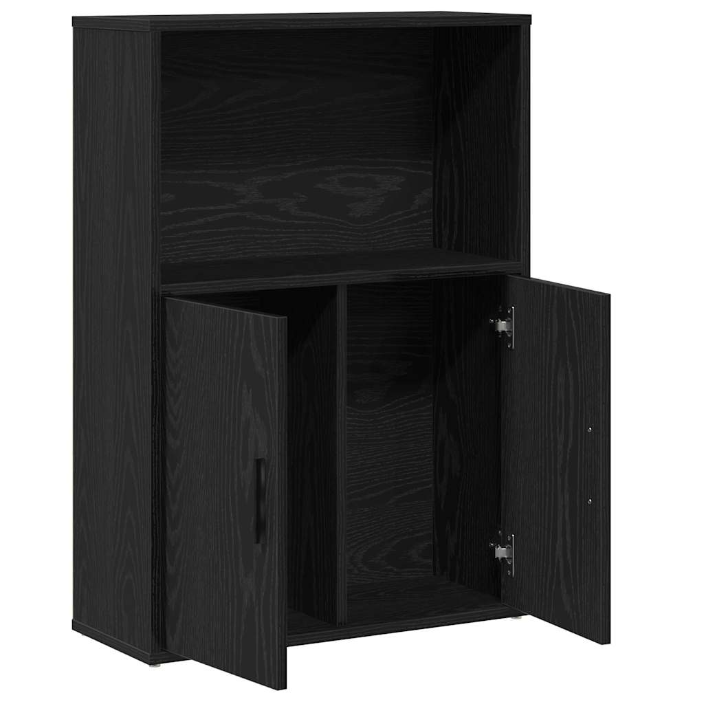 vidaXL Librería de madera contrachapada roble negro 60x24x85 cm