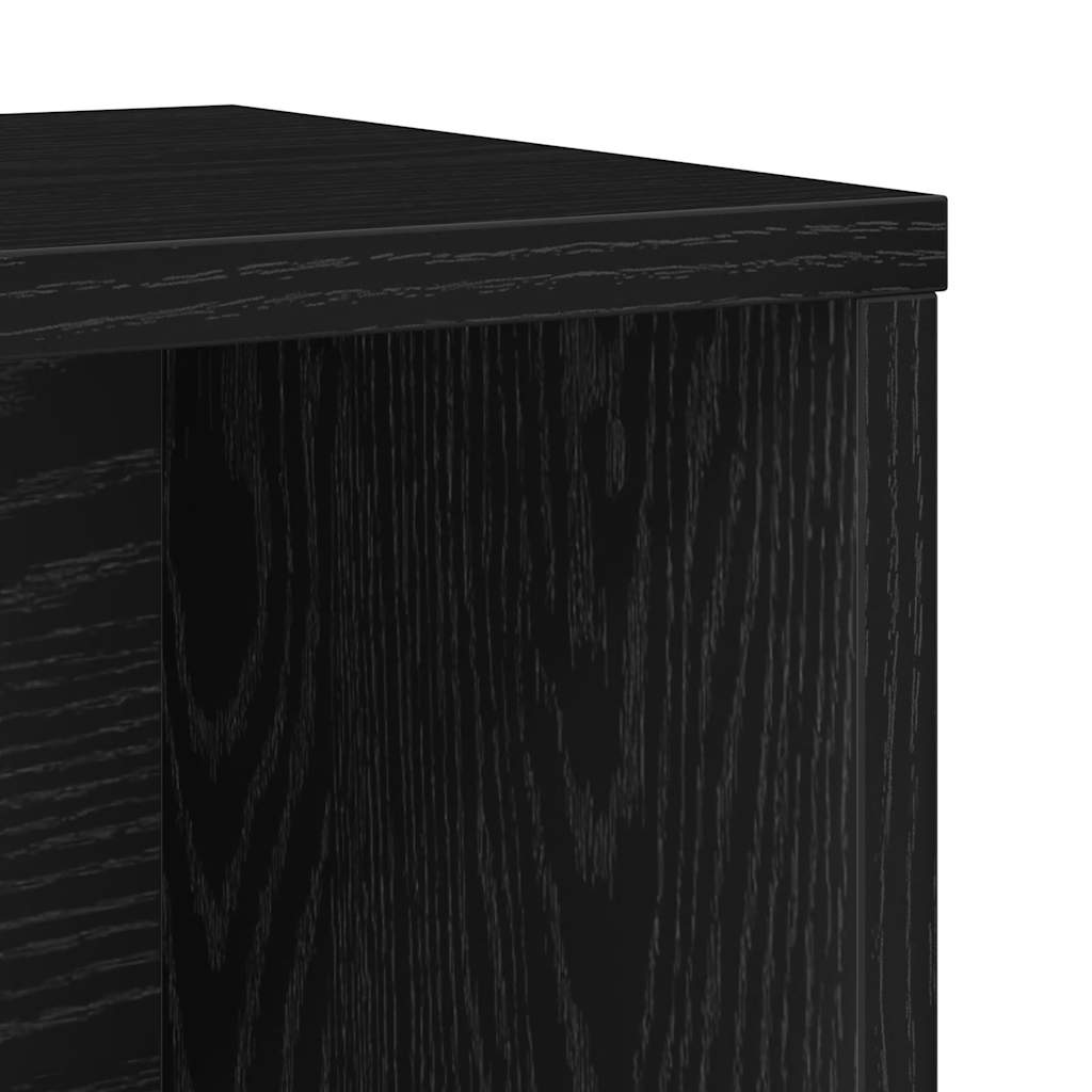 vidaXL Librería de madera contrachapada roble negro 60x24x85 cm