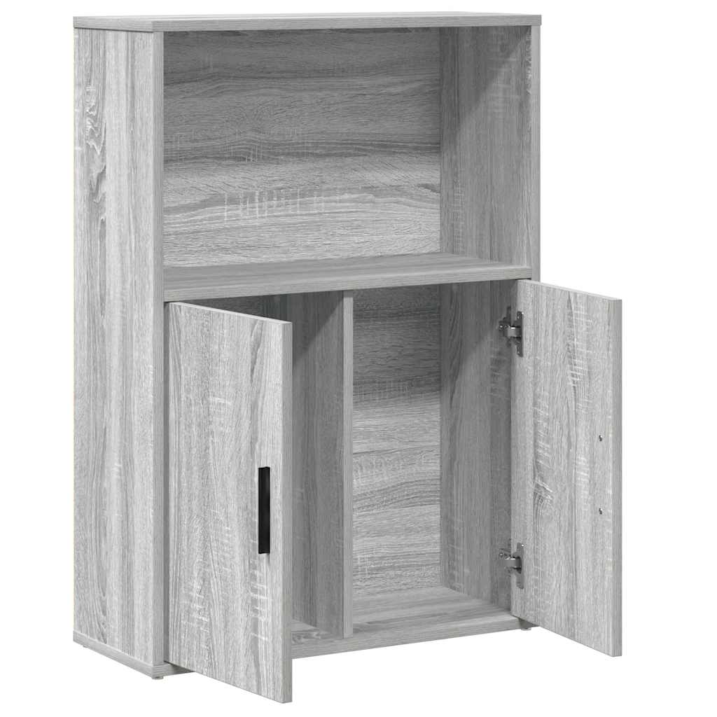 vidaXL Estantería de madera de ingeniería gris sonoma 60x24x85 cm