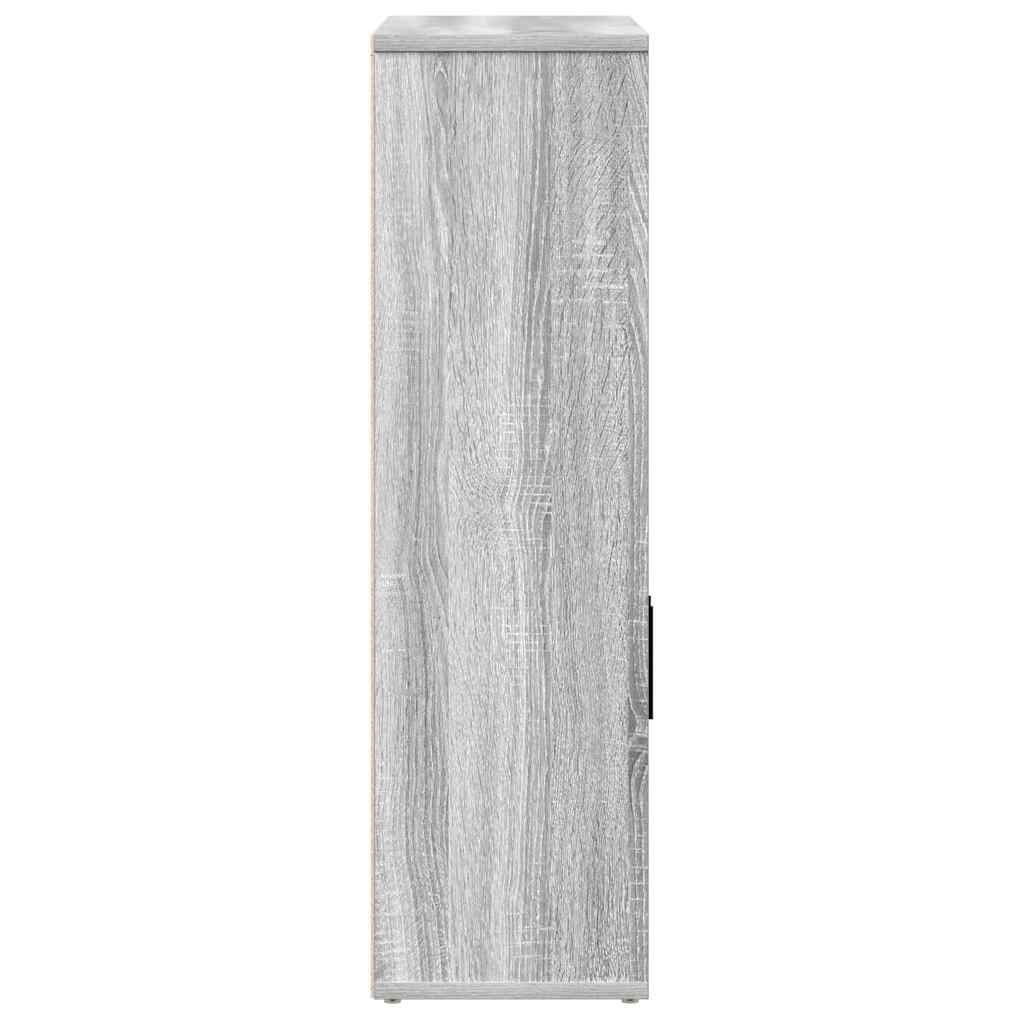 vidaXL Estantería de madera de ingeniería gris sonoma 60x24x85 cm