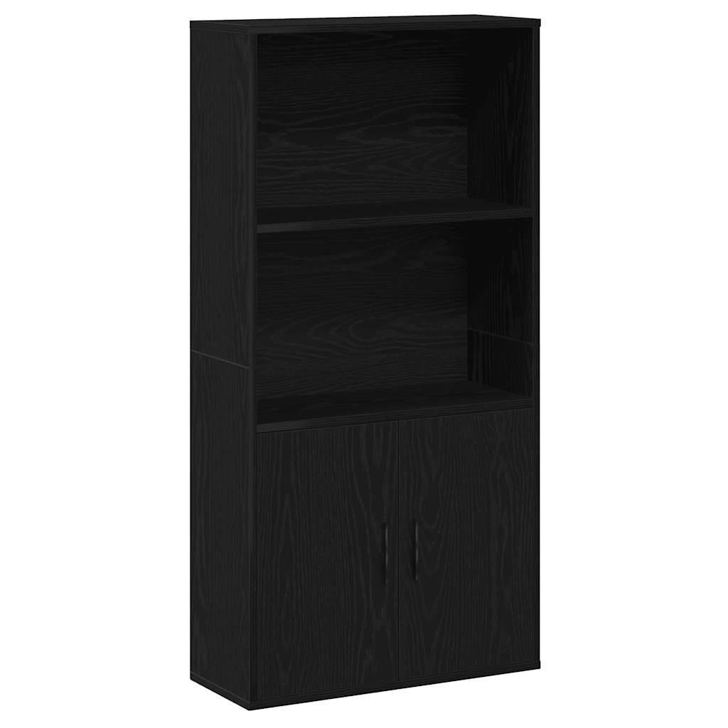 vidaXL Estantería de madera de ingeniería roble negro 60x24x120 cm