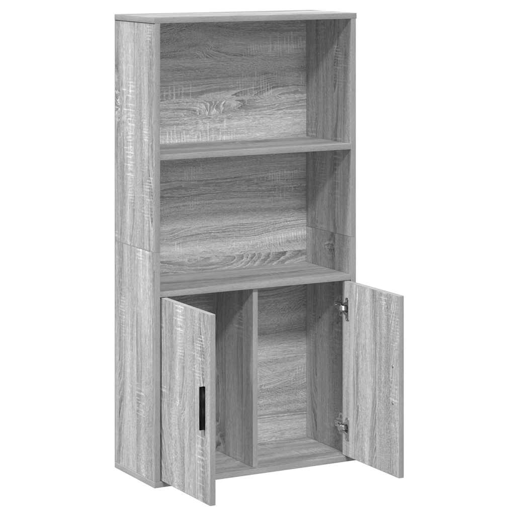 vidaXL Estantería madera de ingeniería gris sonoma 60x24x120 cm