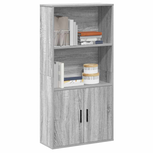 vidaXL Estantería madera de ingeniería gris sonoma 60x24x120 cm