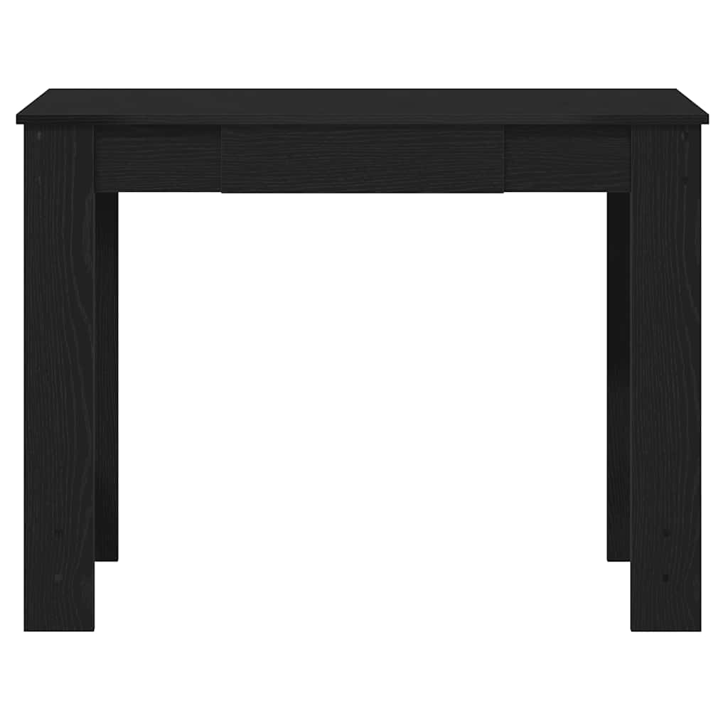 vidaXL Escritorio de madera contrachapada negro 100x45x75 cm