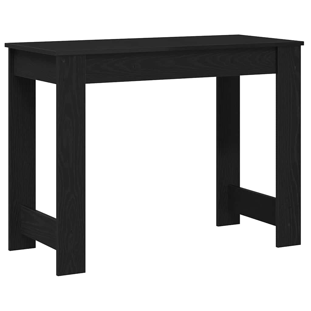 vidaXL Escritorio de madera contrachapada negro 100x45x75 cm