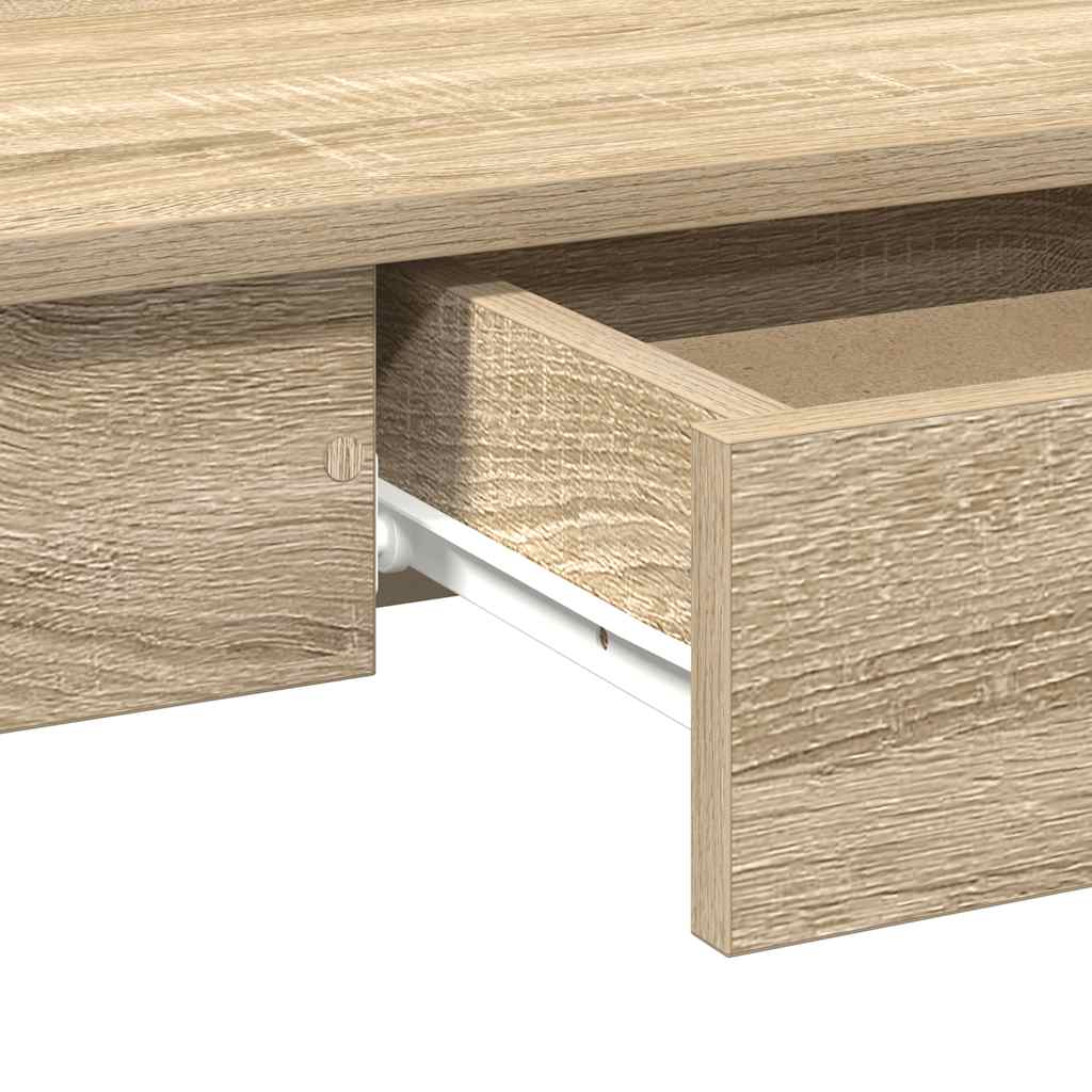 vidaXL Escritorio madera contrachapada color roble sonoma 100x45x75 cm