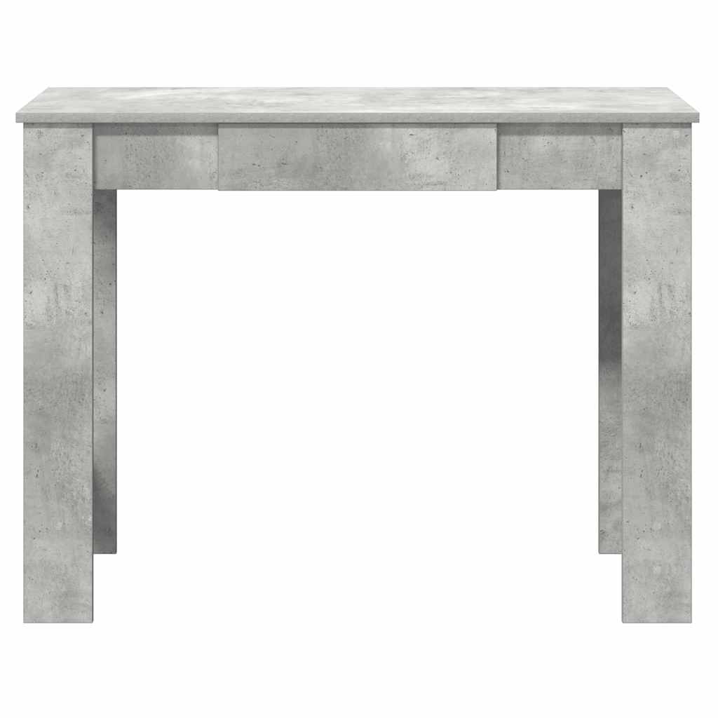 vidaXL Escritorio de madera contrachapada gris hormigón 100x45x75 cm