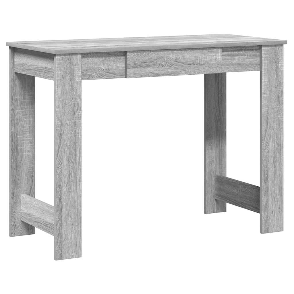 vidaXL Escritorio de madera contrachapada gris sonoma 100x45x75 cm