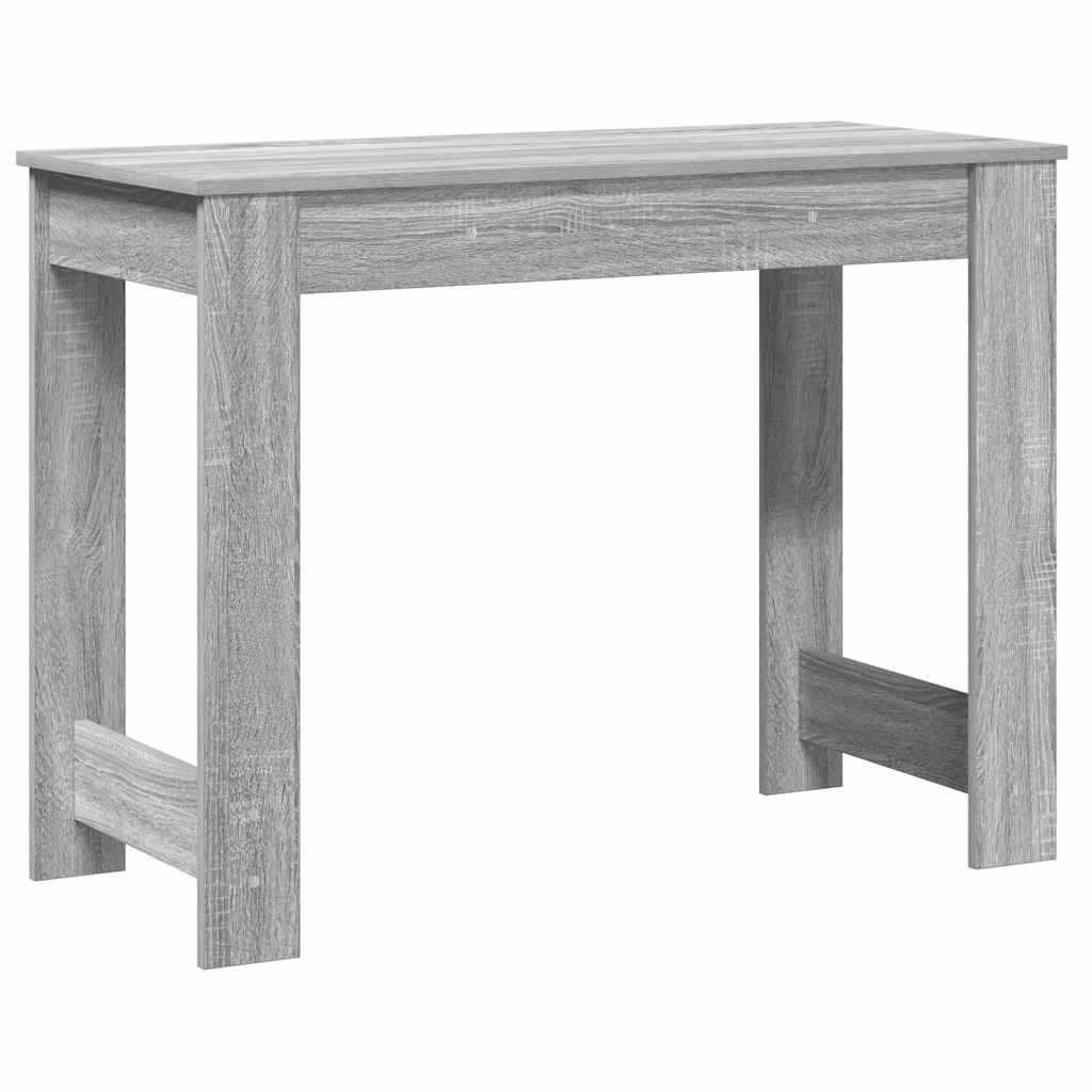 vidaXL Escritorio de madera contrachapada gris sonoma 100x45x75 cm