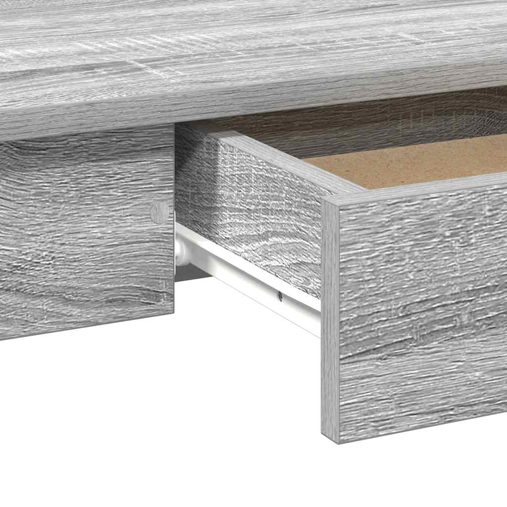 vidaXL Escritorio de madera contrachapada gris sonoma 100x45x75 cm