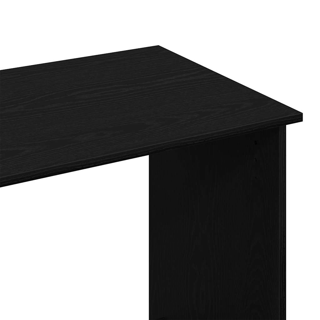 vidaXL Escritorio de madera contrachapada negro 80x40x75 cm