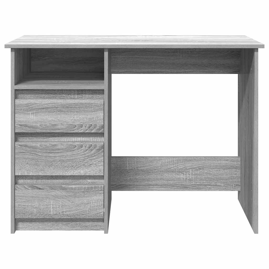 vidaXL Escritorio de madera de ingeniería gris Sonoma 102x50x75 cm