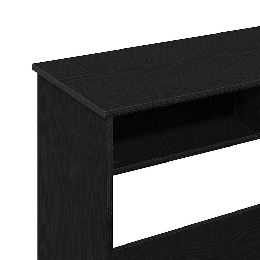 vidaXL Escritorio de madera contrachapada negro 80x40x75 cm