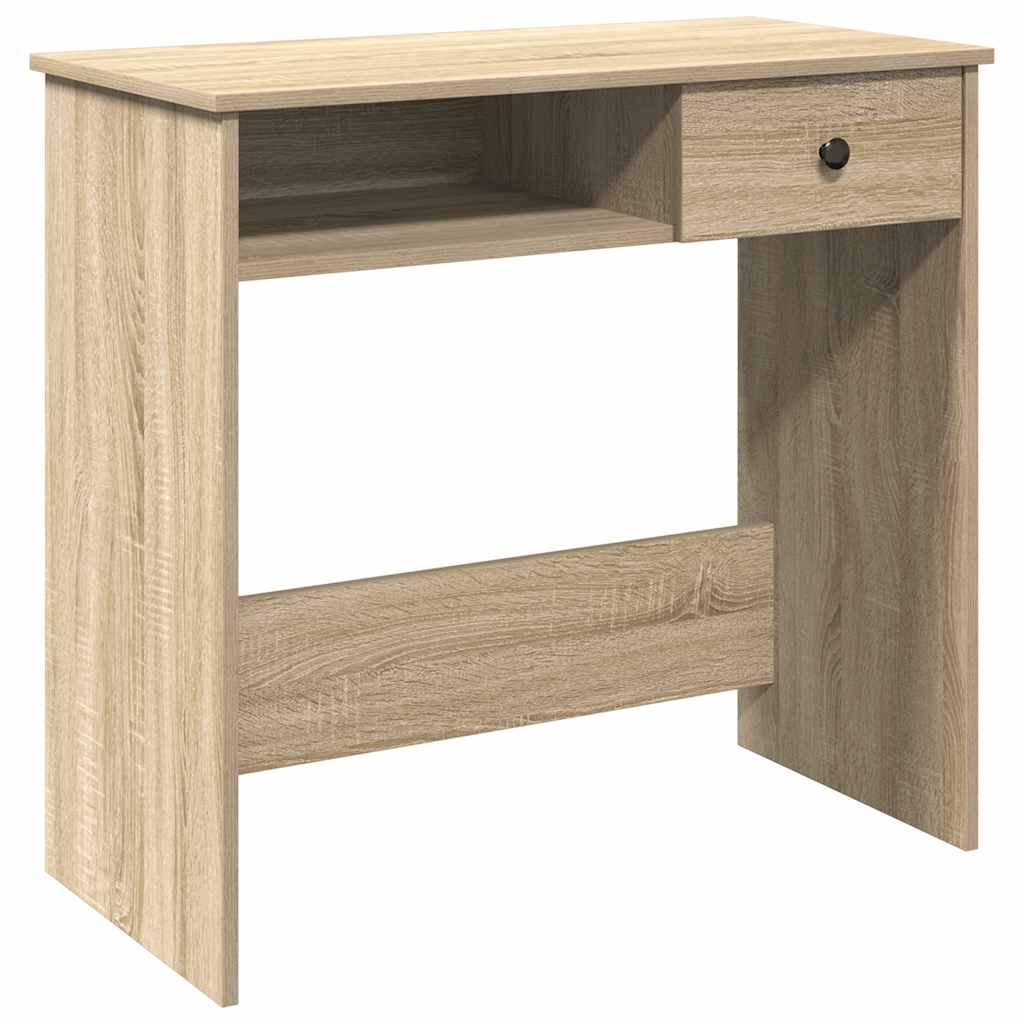 vidaXL Escritorio madera contrachapada color roble Sonoma 80x40x75 cm