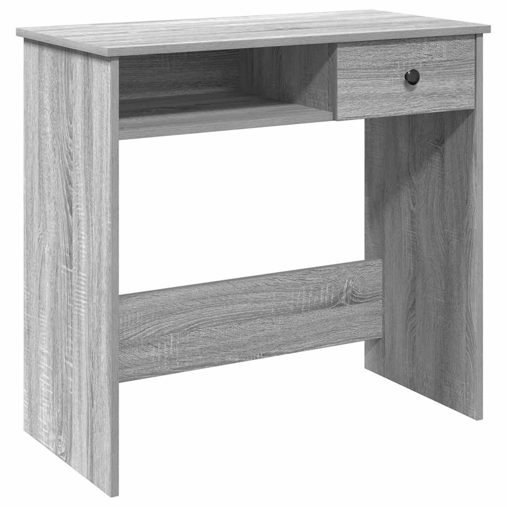 vidaXL Escritorio de madera contrachapada gris Sonoma 80x40x75 cm