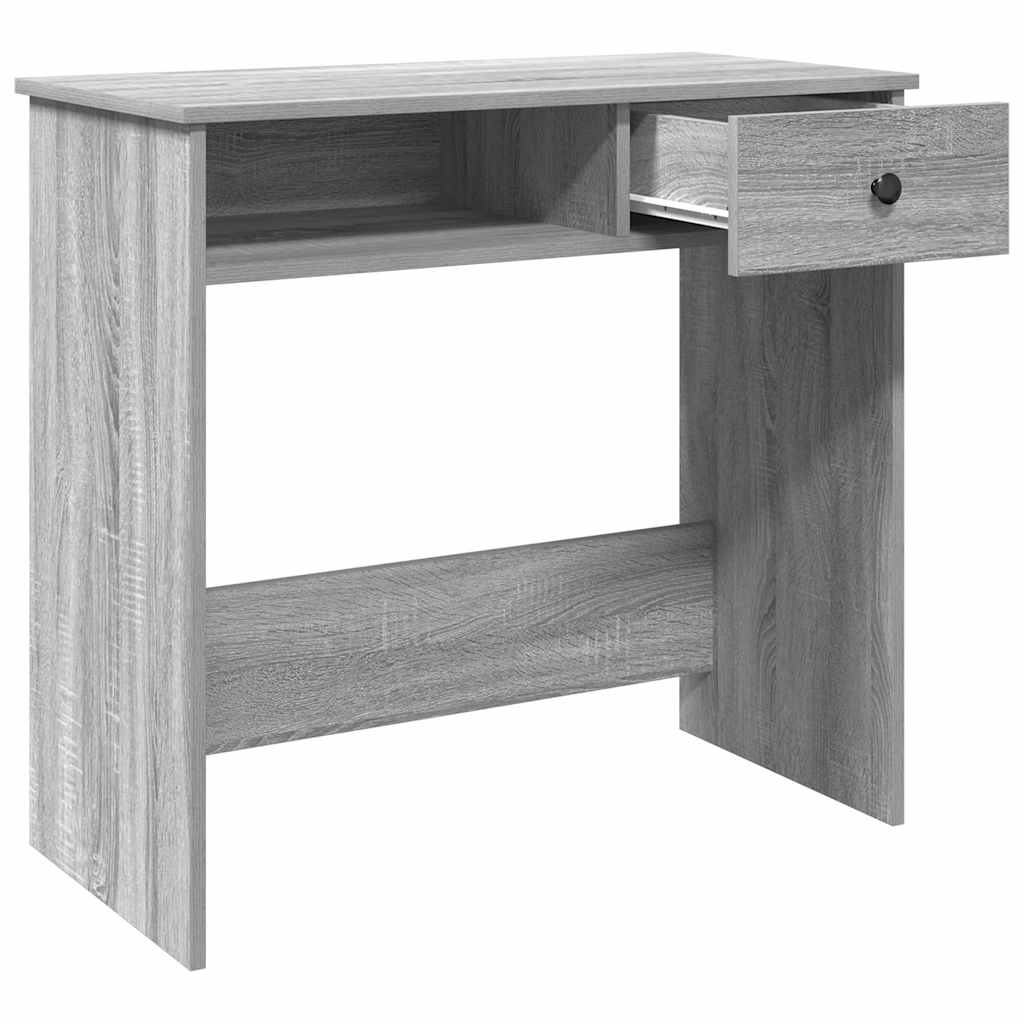 vidaXL Escritorio de madera contrachapada gris Sonoma 80x40x75 cm