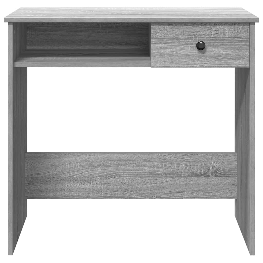 vidaXL Escritorio de madera contrachapada gris Sonoma 80x40x75 cm