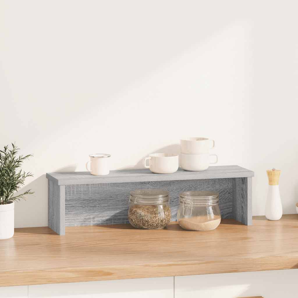 vidaXL Estantería cocina apilable madera ingeniería gris sonoma