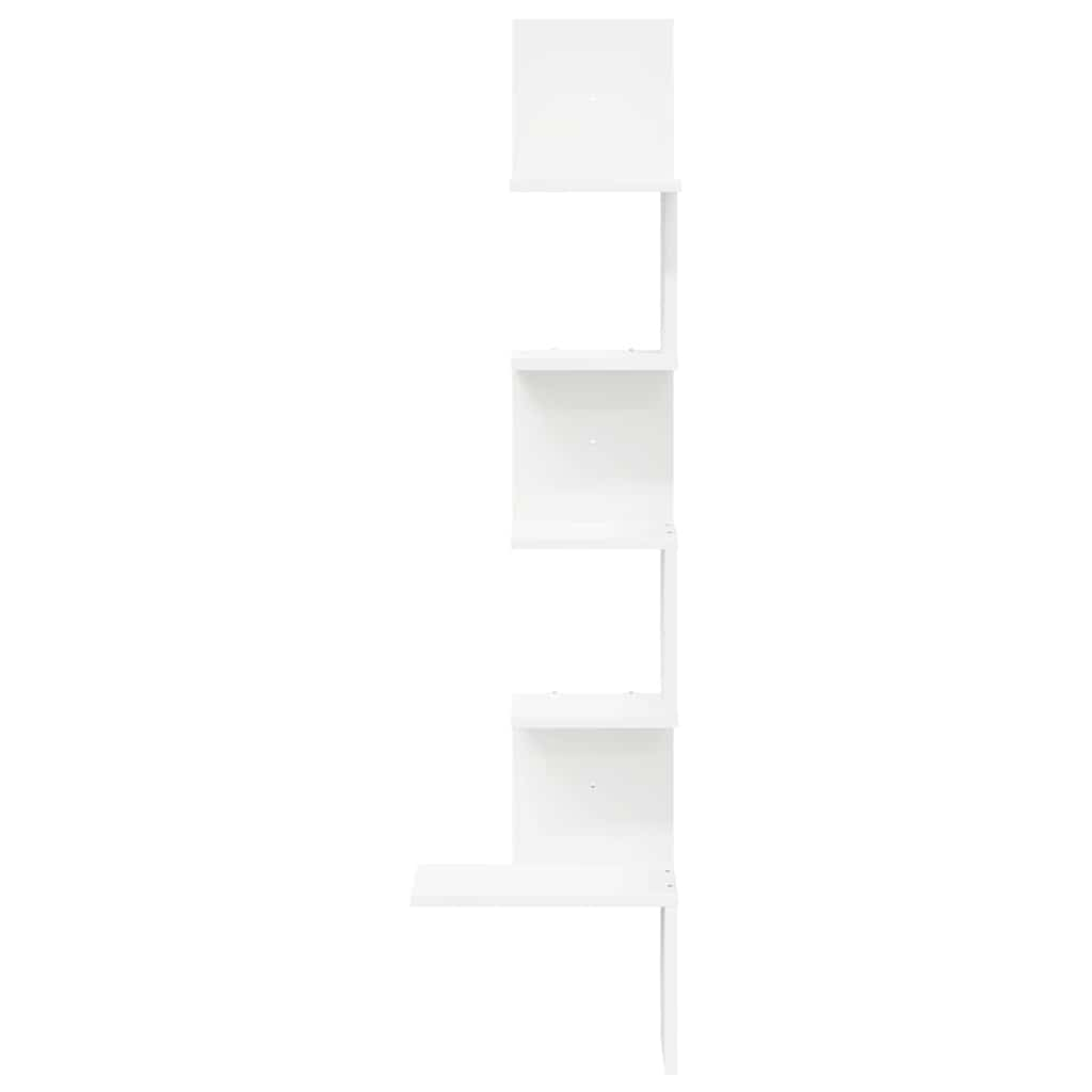 vidaXL Estante de esquina de pared madera contrachapada 32x32x127,5 cm